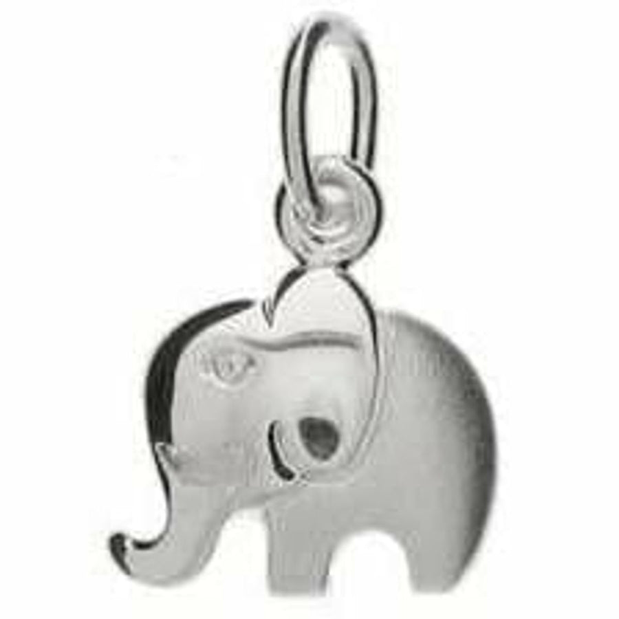 Zilveren hanger olifant poli/mat - Hangers