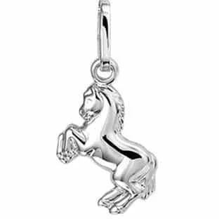 Zilveren hanger paard