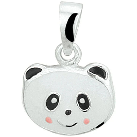 Zilveren hanger panda