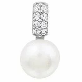 Zilveren hanger parel en zirkonia