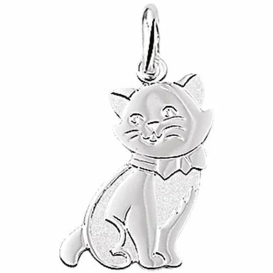 Zilveren hanger poes