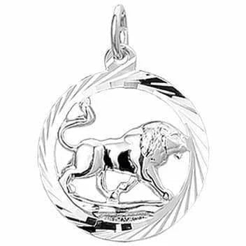 Zilveren hanger sterrenbeeld leeuw gediamanteerd