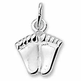 Zilveren hanger voetjes