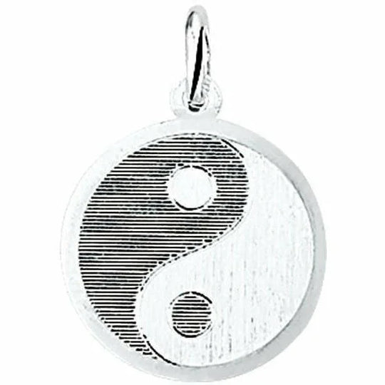 Zilveren hanger yin yang