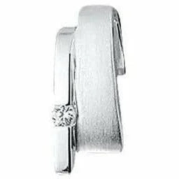 Zilveren hanger zirkonia poli/mat