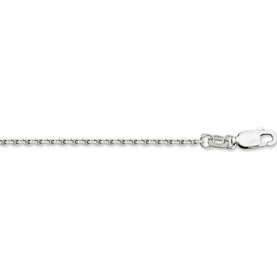 Zilveren ketting anker gediamanteerd 1,6 mm 80 cm