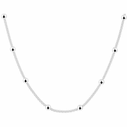 Zilveren ketting bolletjes 3,0 mm 42 + 3 cm