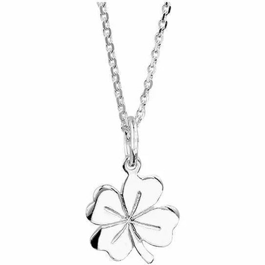 Zilveren ketting hanger klavertje 1,3 mm 41 + 4 cm