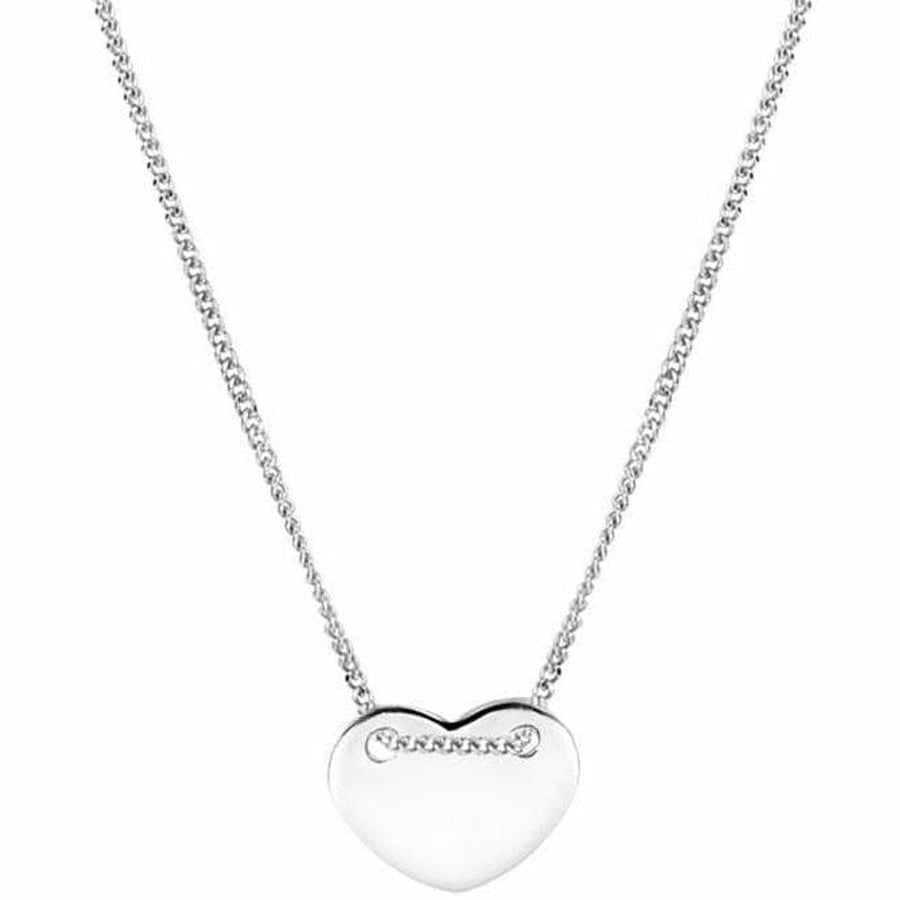 Zilveren ketting hart 1,0 mm 40 + 5 cm - Kettingen