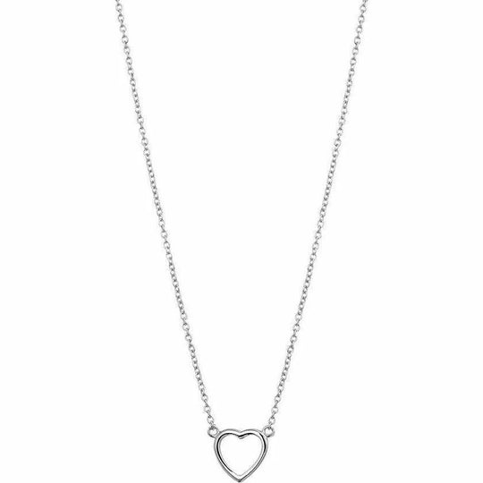 Zilveren ketting hart 1,3 mm 41 + 4 cm