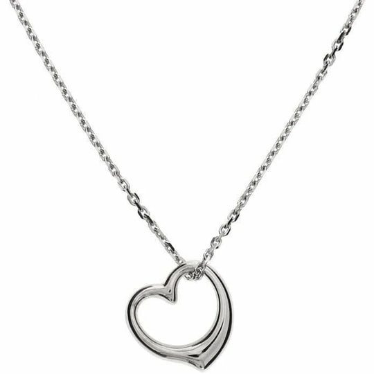 Zilveren ketting hart 1,3 mm 41 + 4 cm