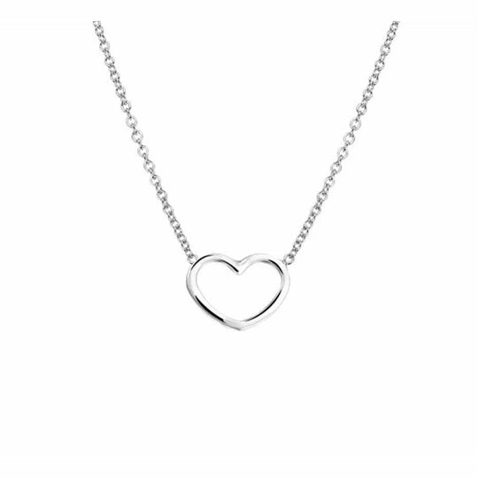 Zilveren ketting hart 1,5 mm 41 + 5 cm