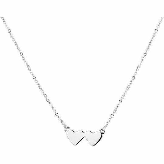 Zilveren ketting hartjes 1,3 mm 40 + 4 cm