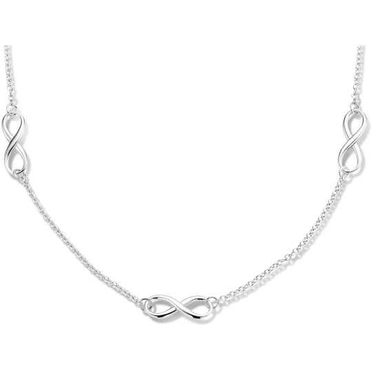 Zilveren ketting infinity