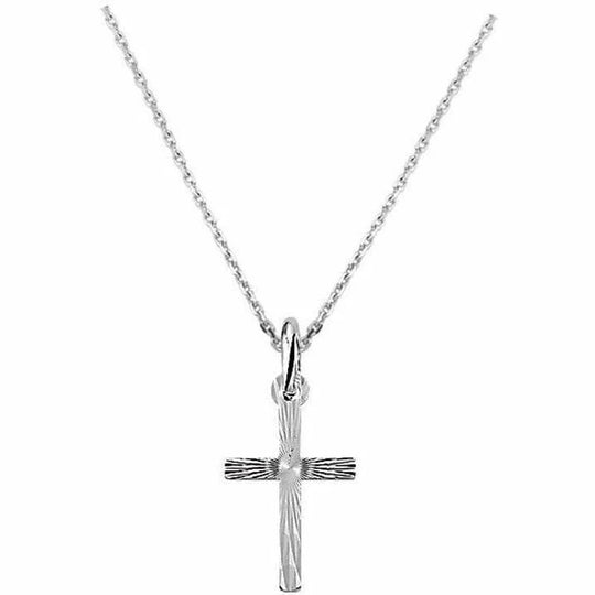 Zilveren ketting kruis 1,3 mm 41 + 4 cm