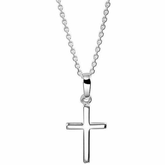 Zilveren ketting kruis 1,3 mm 41 + 4 cm