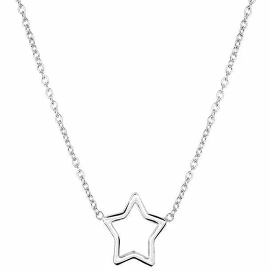 Zilveren ketting ster 1,3 mm 41 + 5 cm