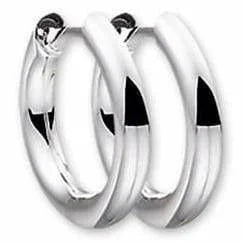 Zilveren klapoorringen rond