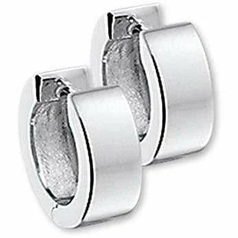 Zilveren klapoorringen vlak