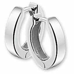 Zilveren klapoorringen vlak