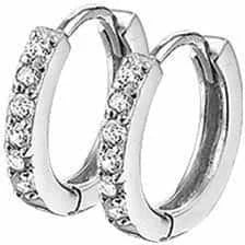 Zilveren klapoorringen zirkonia