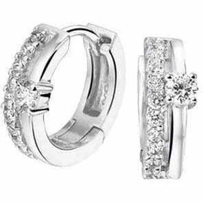 Zilveren klapoorringen zirkonia