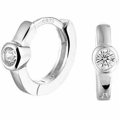 Zilveren klapoorringen zirkonia