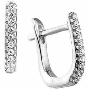 Zilveren klapoorringen zirkonia