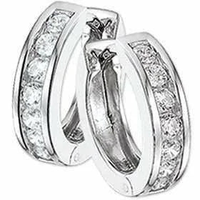 Zilveren klapoorringen zirkonia