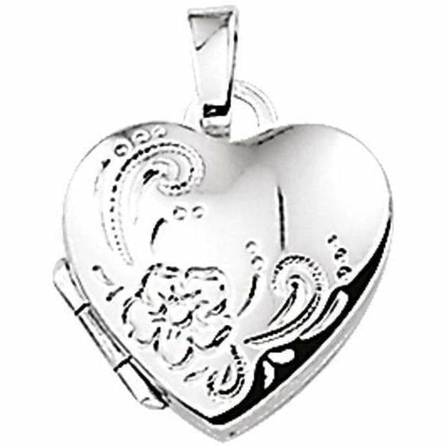 Zilveren medaillon hart gravure - Medailon