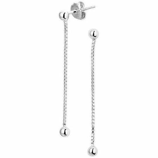 Zilveren oorhangers bolletjes