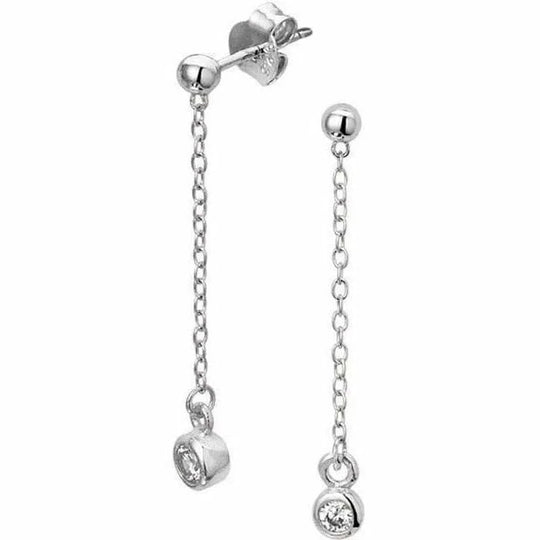 Zilveren oorhangers zirkonia