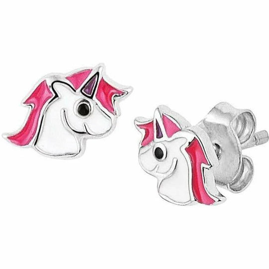 Zilveren oorknoppen eenhoorn