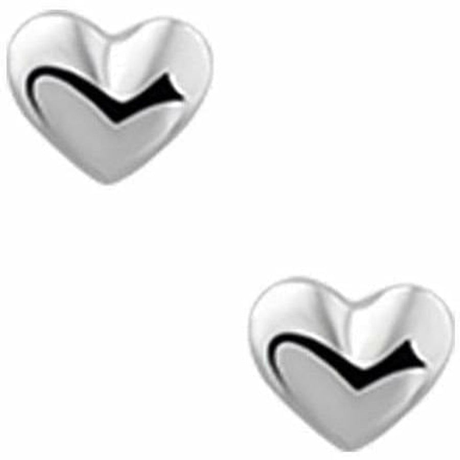 Zilveren oorknoppen hart - Oorsieraden