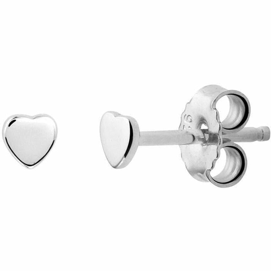 Zilveren oorknoppen hart - Oorsieraden