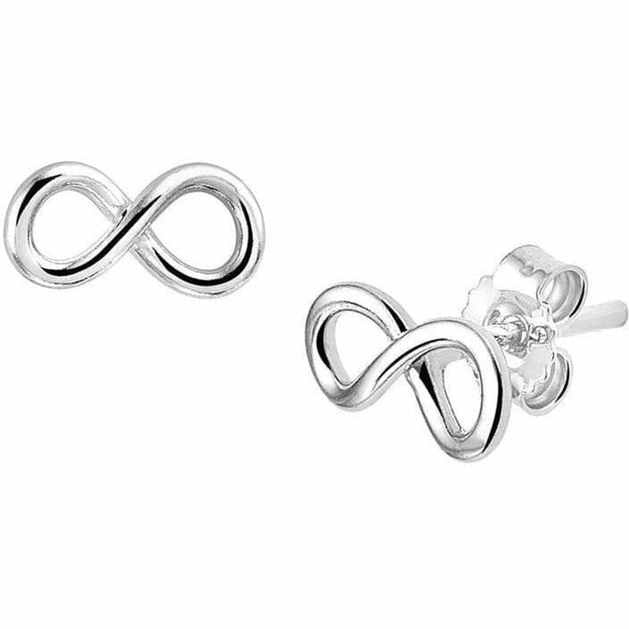 Zilveren oorknoppen infinity - Oorsieraden