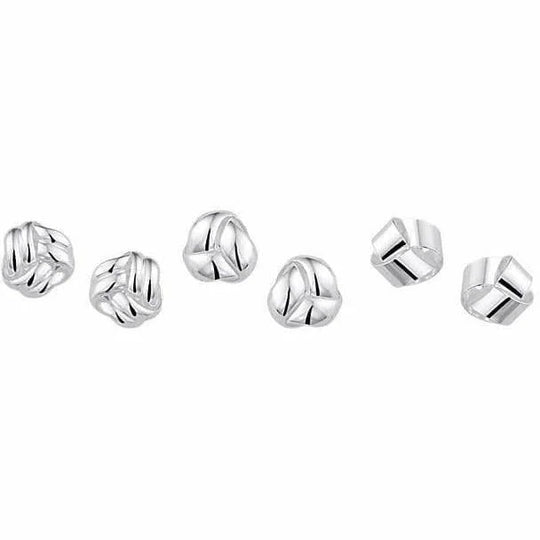 Zilveren oorknoppen knoop assortiment