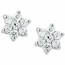 Zilveren oorknoppen ster zirkonia