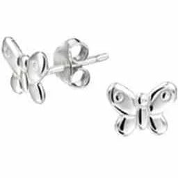 Zilveren oorknoppen vlinder