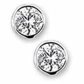 Zilveren oorknoppen zirkonia