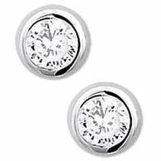 Zilveren oorknoppen zirkonia