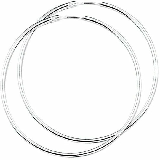 Zilveren oorringen ronde buis