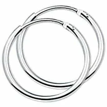 Zilveren oorringen ronde buis