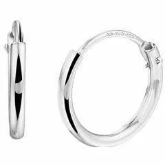 Zilveren oorringen ronde buis