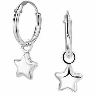 Zilveren oorringen ster