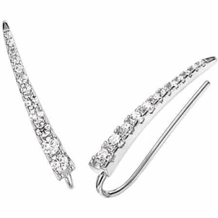 Zilveren oorschuiven zirkonia
