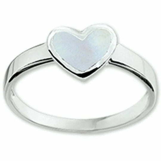 Zilveren ring hart- ringmaat 14.5
