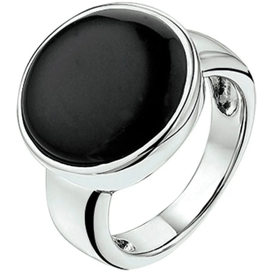 Zilveren ring onyx 7.00ct- ringmaat 17.75