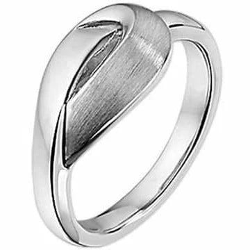 Zilveren ring poli/mat mt 17.75