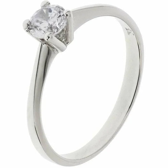 Zilveren ring zirkonia mt 17.75